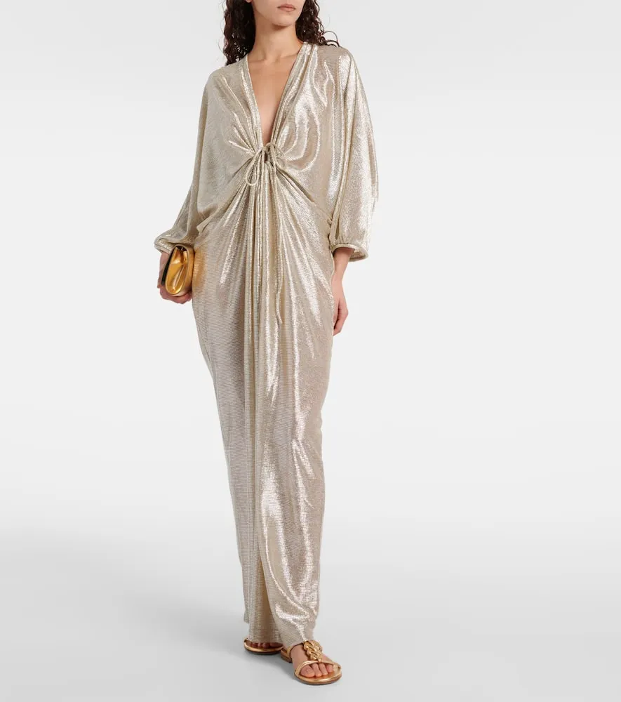 Adriana Degreas Moon Shine metallic maxi dress