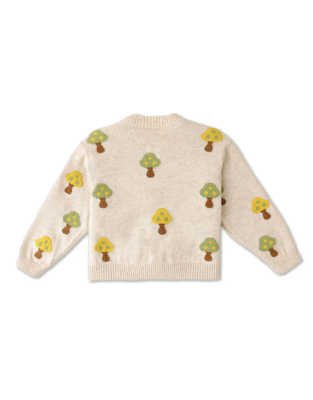 BABY BOYS MUSHROOM INTARSIA CARDIGAN