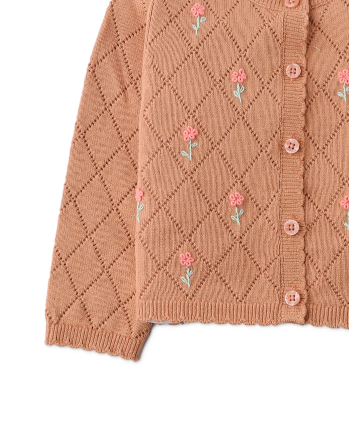 BABY GIRLS HAZEL CARDIGAN WITH FLORAL EMBROIDERY