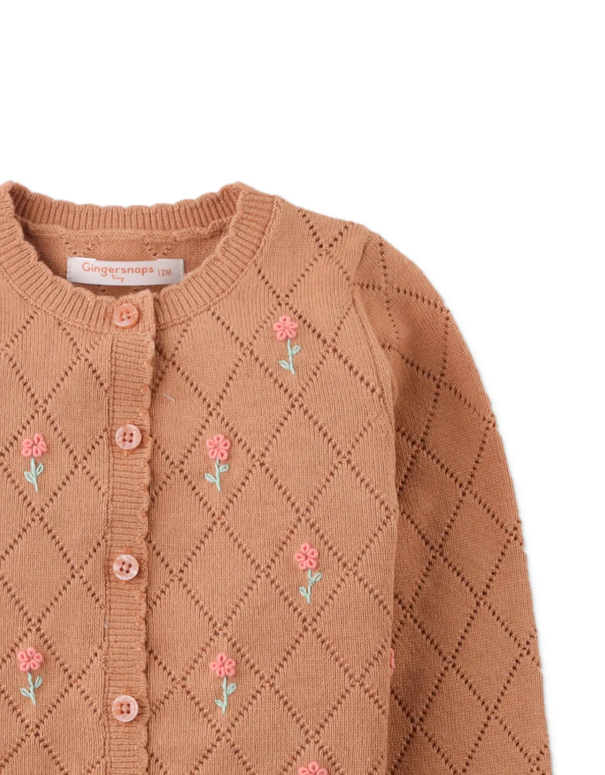 BABY GIRLS HAZEL CARDIGAN WITH FLORAL EMBROIDERY