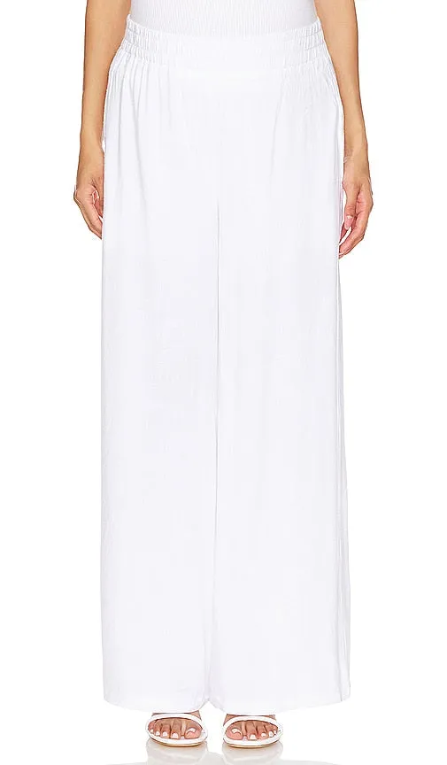 BUMPSUIT Linen Maternity Pant in White