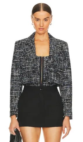 CAMI NYC Ash Tweed Jacket in Navy