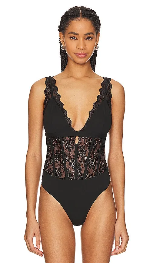 CAMI NYC Carlotta Bodysuit in Black