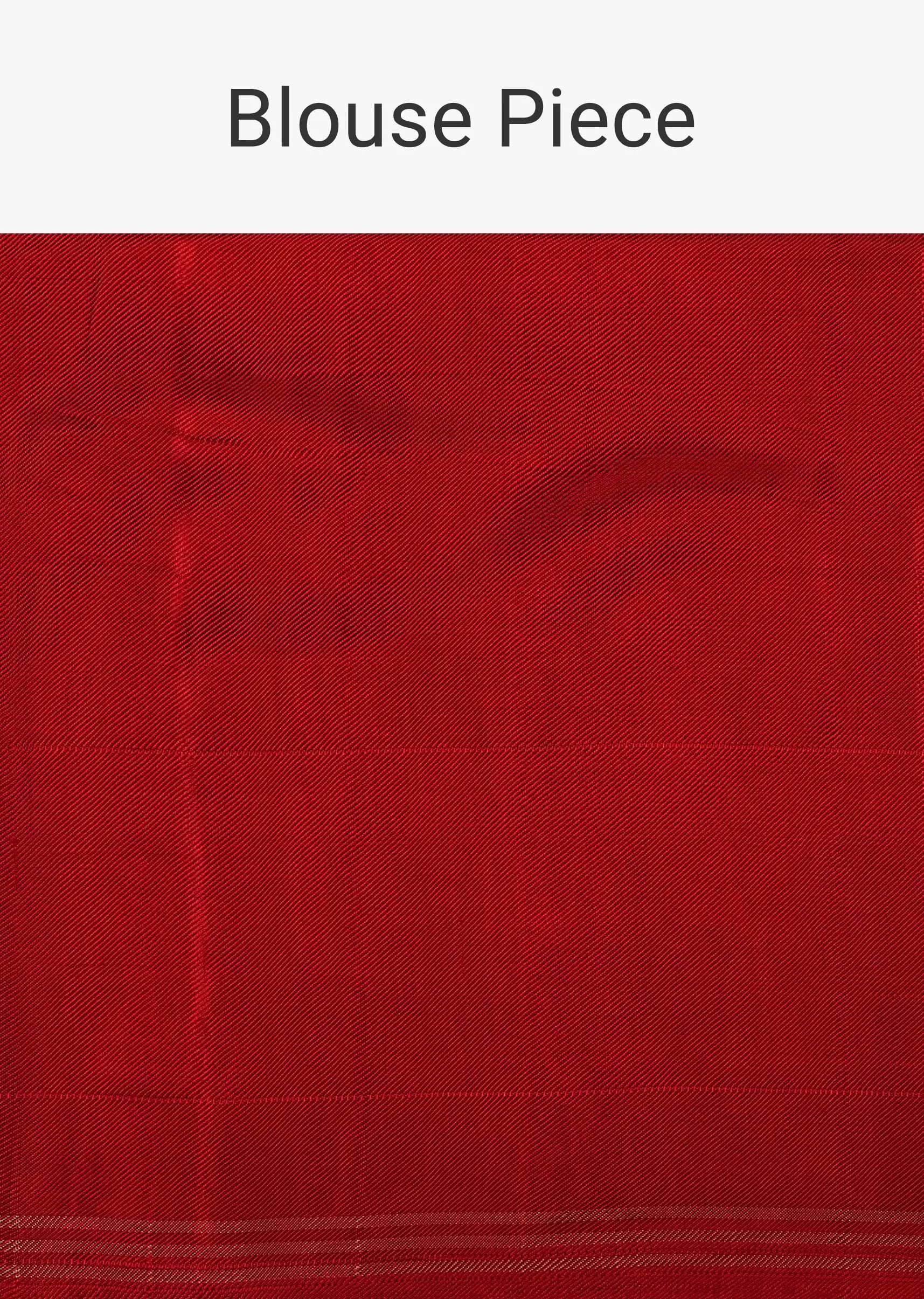 Cherry Red Handloom Double Ikat Patola Woven Saree In Linen With An Unstitched Blouse