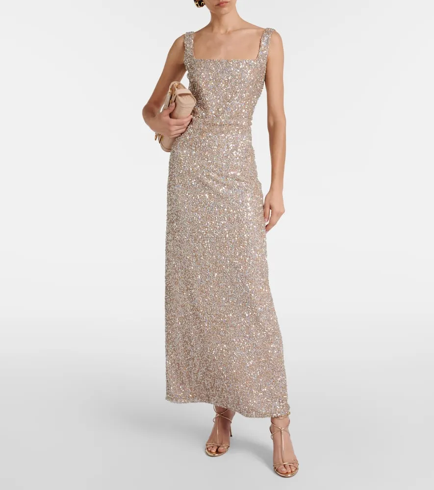 Costarellos Harper sequined gown