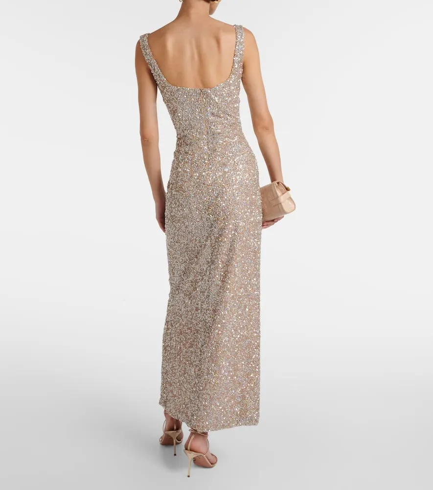 Costarellos Harper sequined gown