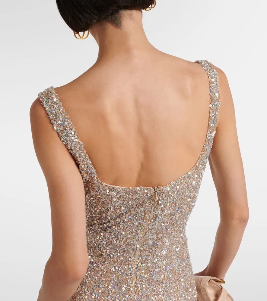 Costarellos Harper sequined gown