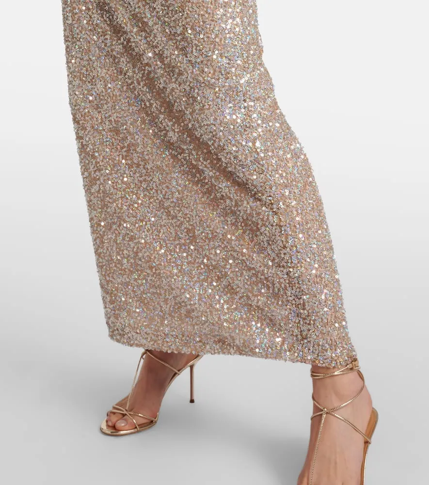 Costarellos Harper sequined gown