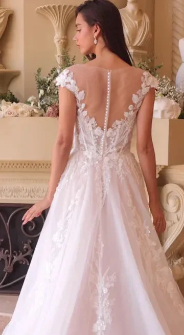 Elegant Applique Off Shoulder Bridal Gown Wedding Dresses