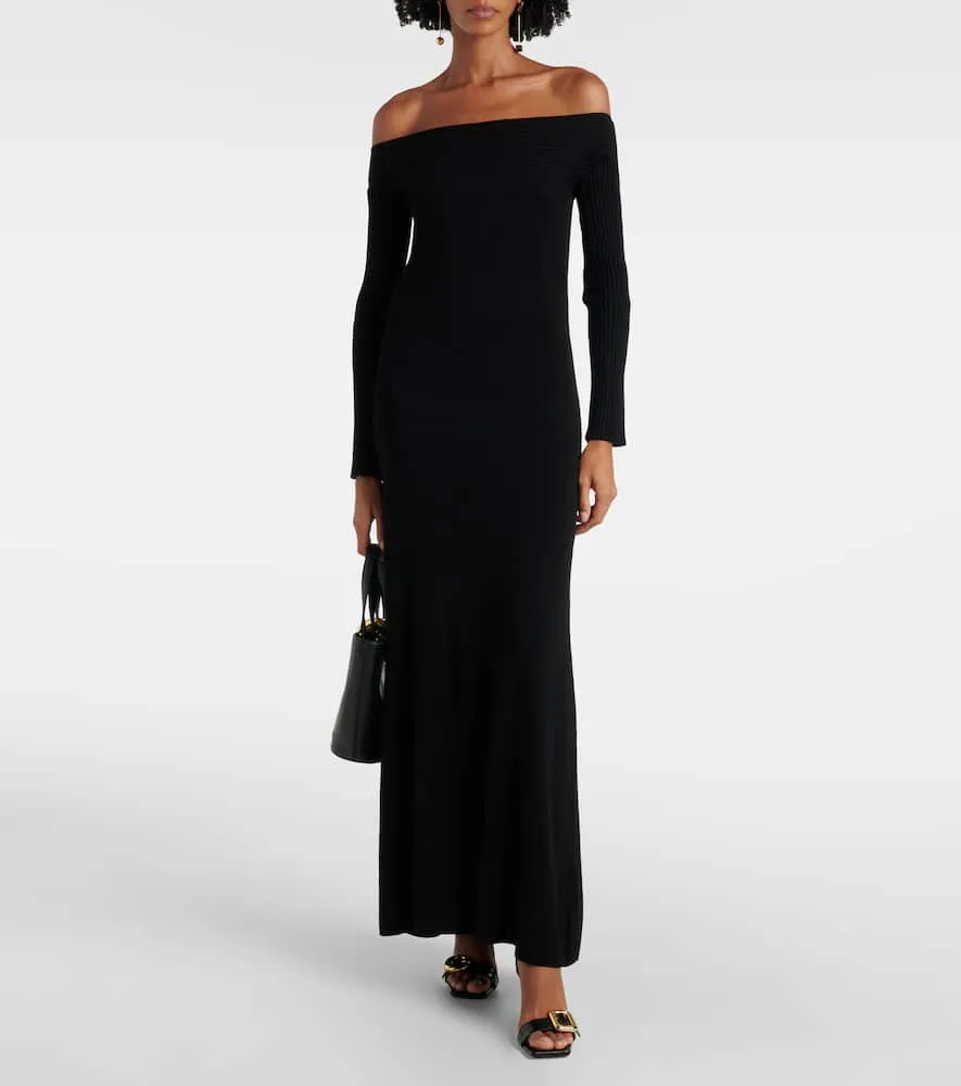 Faithfull Selene off-shoulder maxi dress