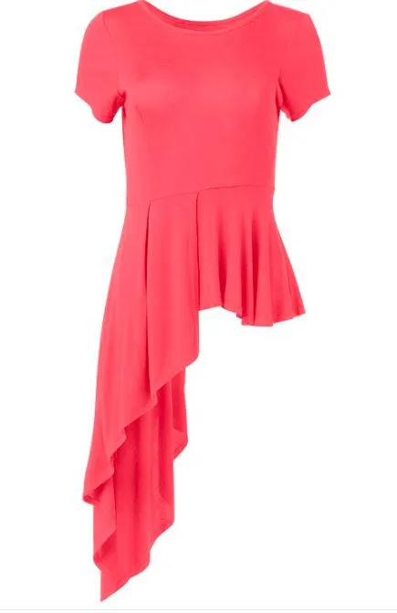 Flutter Hi-Low Scoop Neck Knit Tee