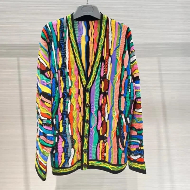 Grandmacore Aesthetic Coogi Cardigan Soft Colors