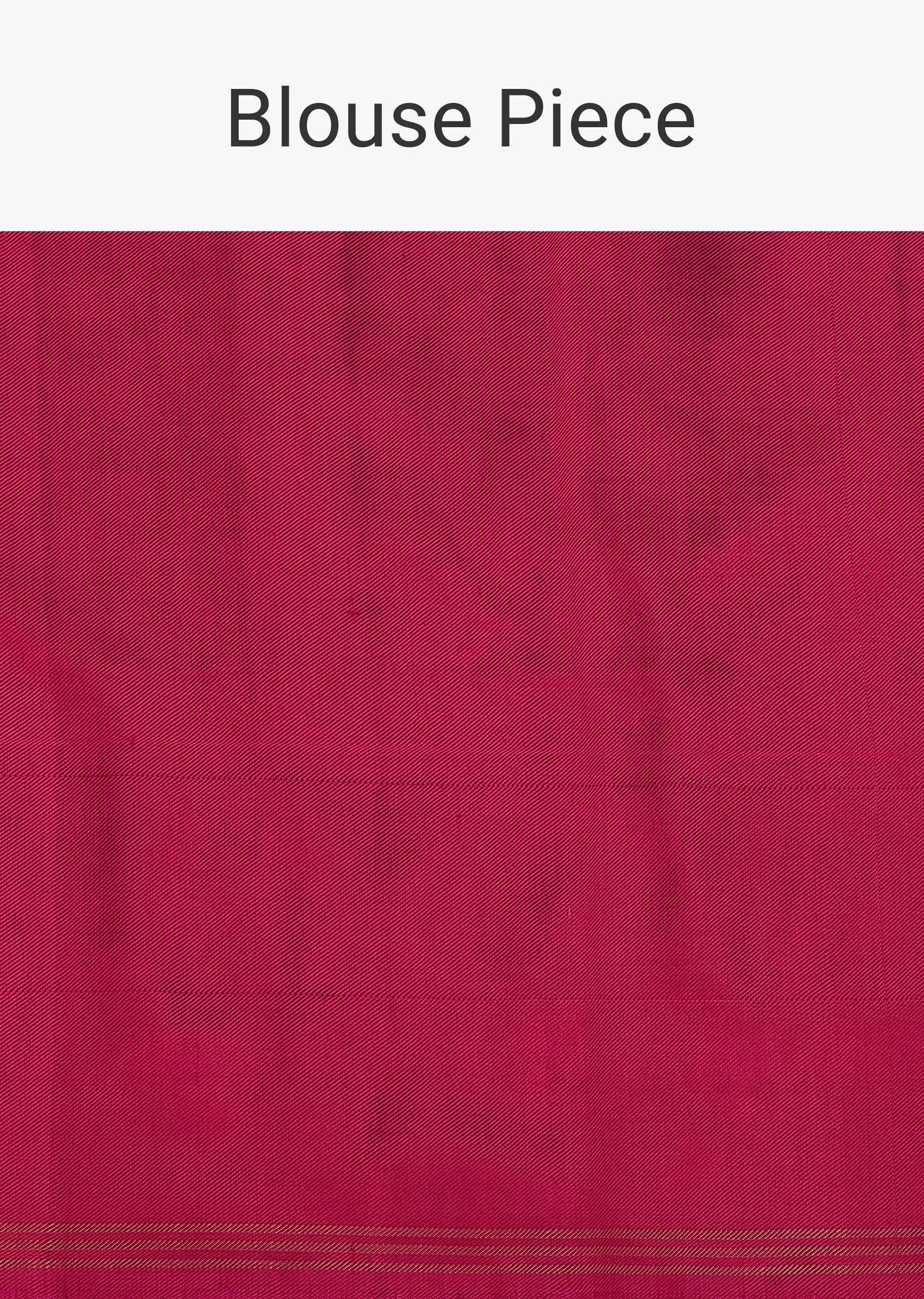 Hot Pink Handloom Double Ikat Patola Woven Saree In Linen With An Unstitched Blouse