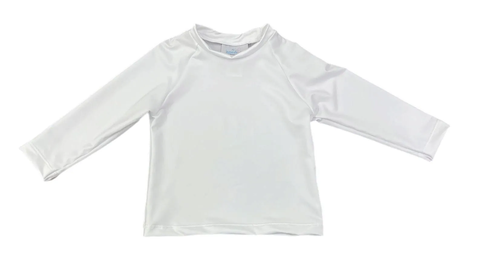 James & Lottie Boys Sammy Rash Guard Shirt - Long Sleeves - White