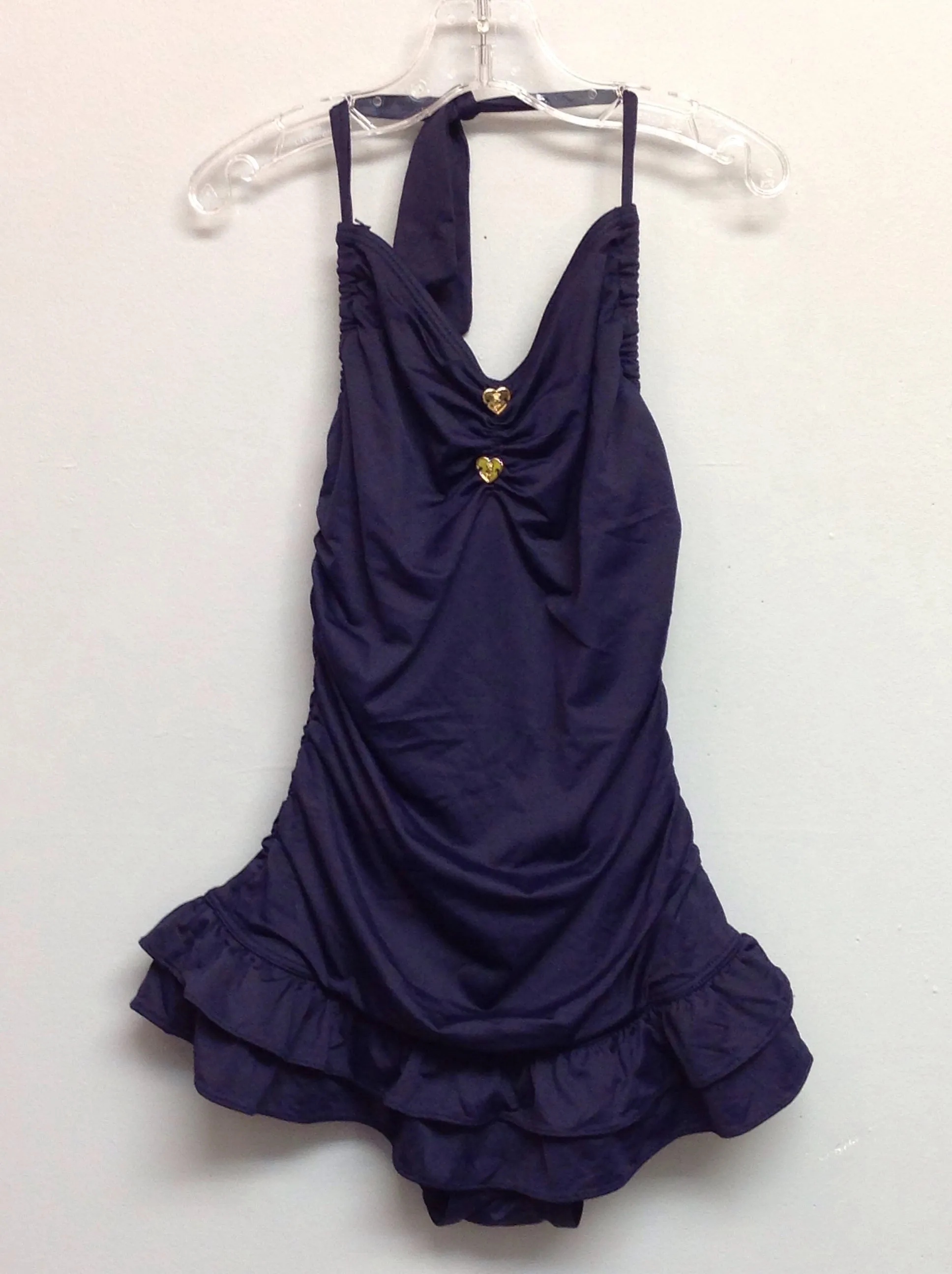 Juicy Couture Size 12 Navy Big Girls Swimwear & Cover-Ups