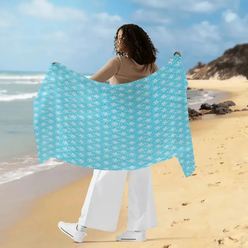 Make a Splash in Our Turquoise Polka Dot Sarong Bikini Cover Up
