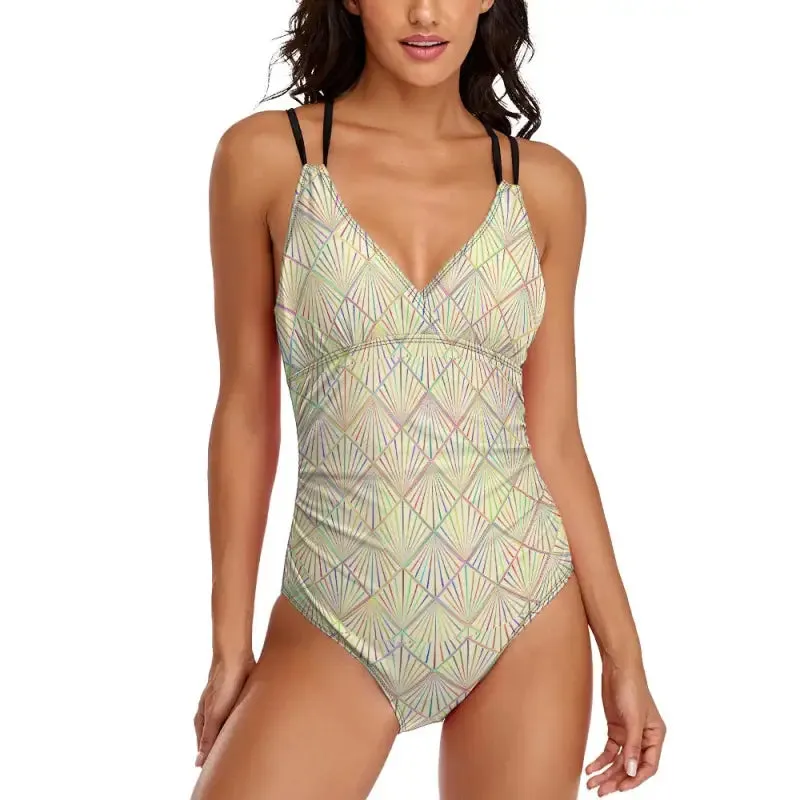 Mermaid Dreams Light Yellow One-Piece Swimsuit for Splashy Fun