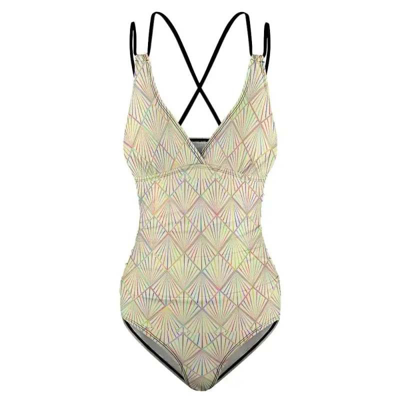 Mermaid Dreams Light Yellow One-Piece Swimsuit for Splashy Fun