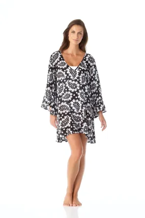 Pre-Order Anne Cole® Riveria Paisley Flounce Sleeve Tunic Swimsuit Cover-Up